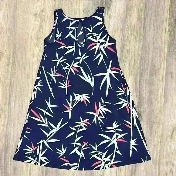 Tori Richard Honolulu USA Mini Shift Dress Pullover Navy Floral Stretch Size XXS - Picture 5 of 7